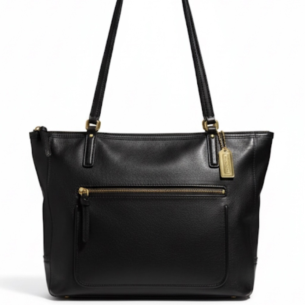 COACH Black Leather Shoulder Tote Style Number 25066 - 2013